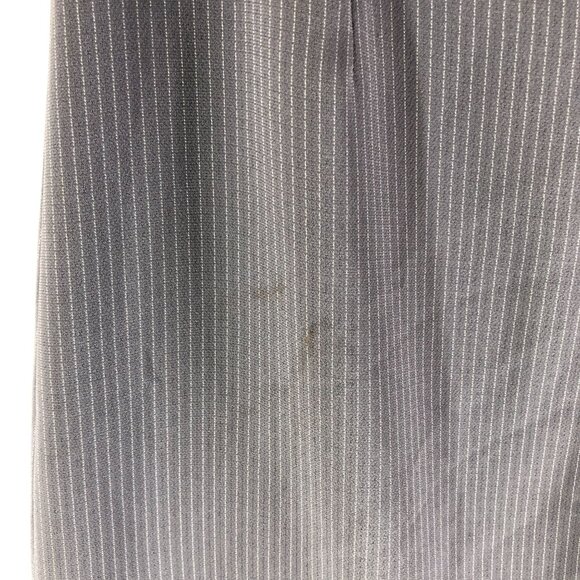 Tahari Arthur S Lavine Pencil Skirt Pleated Ruffle Lined Pinstripe Gray 6 - Picture 3 of 4